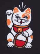 MANTO lucky cat RASHGUARD -black